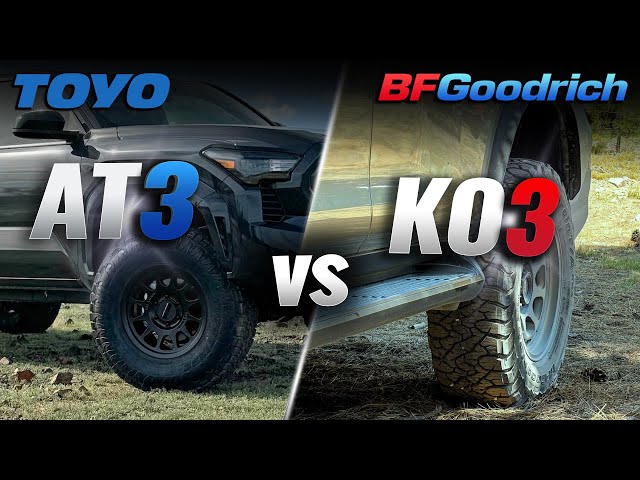 Nuevos BF Goodrich KO3 vs TOYO AT3 (neumáticos todo terreno) | ¡Batalla en seco, mojado, nieve y ...