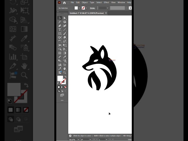 Adobe illustrator 2026: Easy Fox Logo Design Tutorial | Curvature & Pen Tool Trick ✨#vicktimegraphic