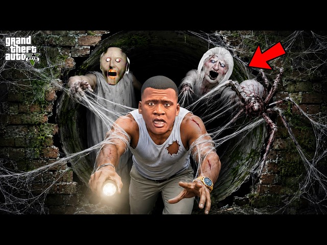 GRANNY Trapped Franklin in a Dangerous Horror House in GTA 5 ! in Telugu