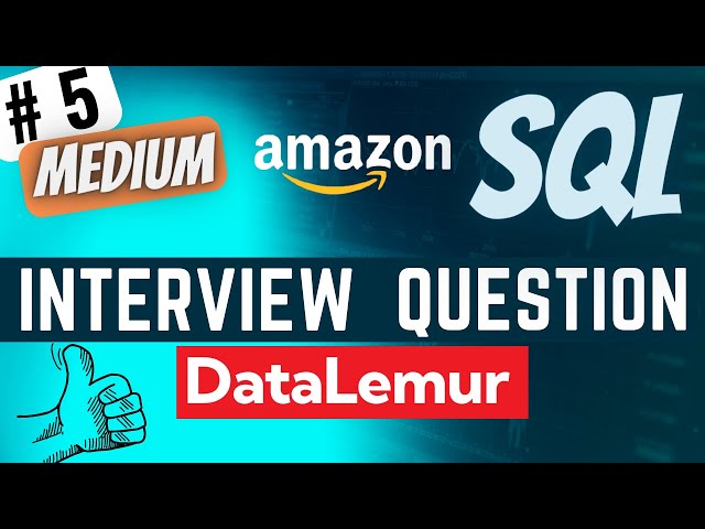 AMAZON Interview Question Solved - SQL | "Highest-Grossing Items" | Everyday Data Science
