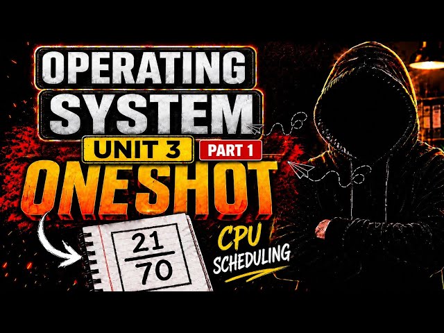 CPU Scheduling One Shot 🔥📝| Operating System Unit 3 Part 1 | RGPV Exam 