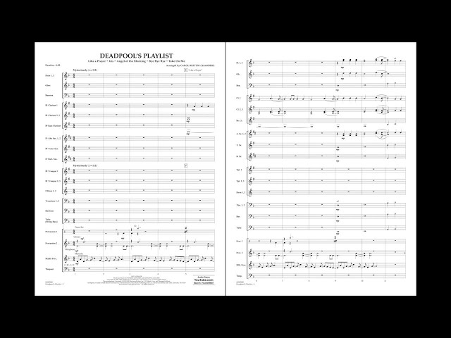 Deadpool's Playlist (Like A Prayer, Take On Me & more) | Arr. Carol Brittin Chambers