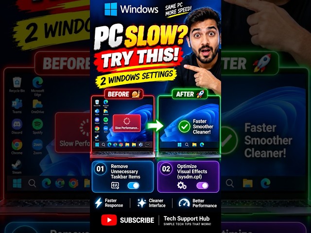 PC Running Slow? Try These 2 Windows Settings! ⚡💻
