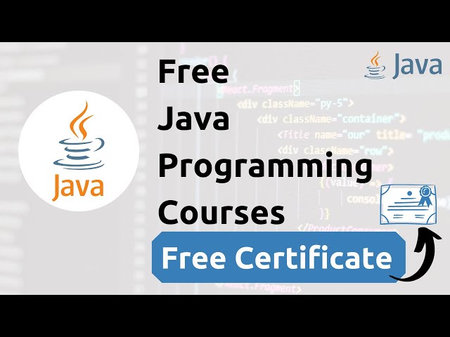 Free Java Programming Online Courses with Certificate for Beginners