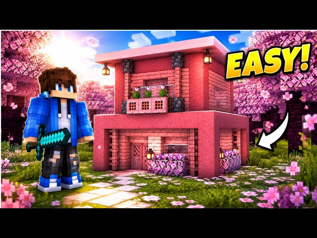 🌸 I Built a BEAUTIFUL Cherry Blossom House in Minecraft! 🏡 | EASY Build