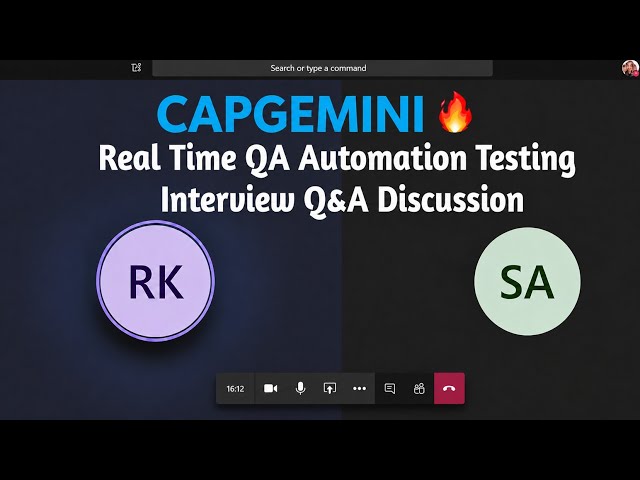 Capgemini🔥 Latest QA Automation Testing Interview Q&A #automationtesting #softwaretesting #testing 