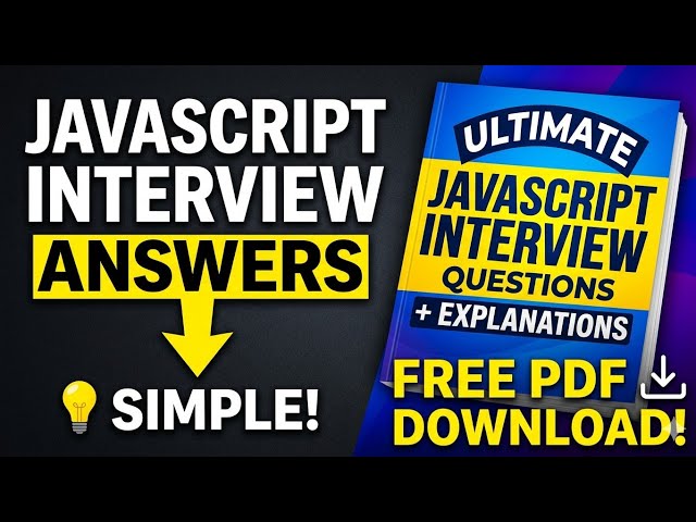 ​JavaScript Interview Questions + FREE PDF Guide | Simple Answers & Explanations