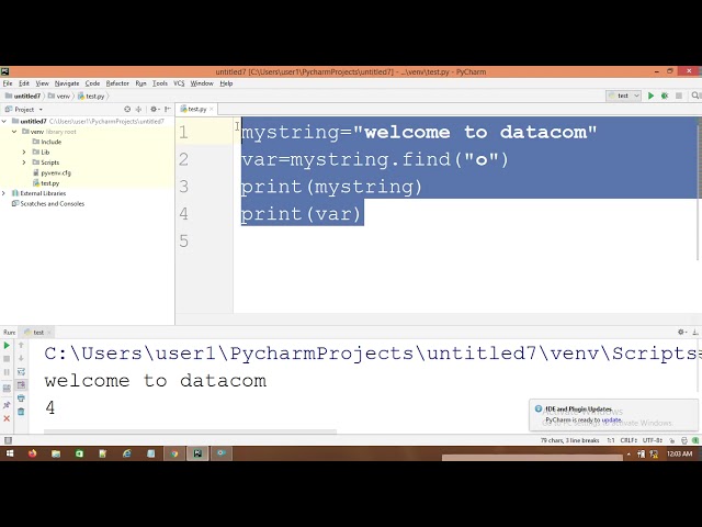STRING FUNCTIONS IN PYTHON | PYTHON PROGRAMMING COURSE | DATACOM IT INSTITUTE