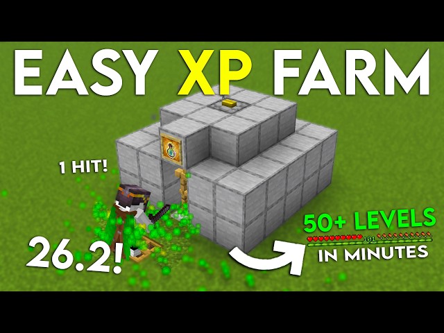 NEW Minecraft Java 26.2 XP FARM TUTORIAL | 50+ Levels in Minutes