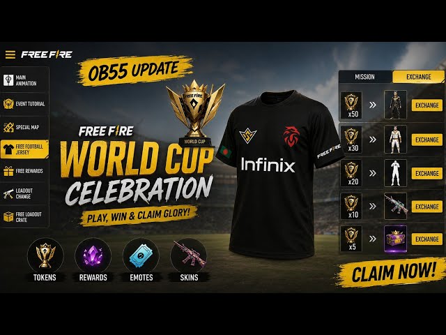 🔥 একি দিলো Free Fire?! 😱 ফ্রিতে নিন বাংলাদেশ জার্সি (OB55 New Event) 🇧🇩