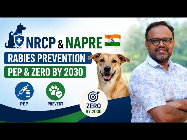 🐕 National Rabies Control Programme (NRCP) & NAPRE 🇮🇳 | Rabies Prevention, PEP & Zero by 2030 | 💉🧠