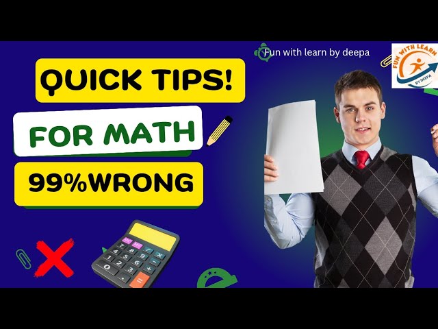 🔥 Crazy Math Tricks for Fast Calculations | No Calculator #quickmath 