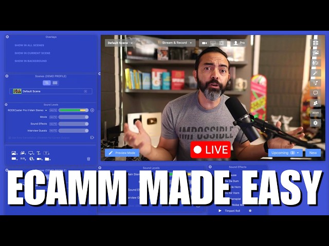 How to Setup Ecamm: Creating Scenes, Overlays & Live Streaming Destinations (BEGINNER TUTORIAL)