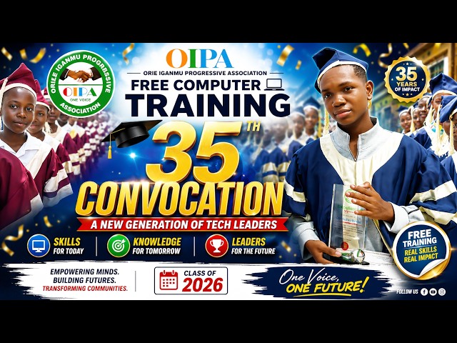THE 35th OIPA CONVOCATION CEREMONY OF FREE COMPUTER TRAINING #onevoicetv #oipa #graduationday #new
