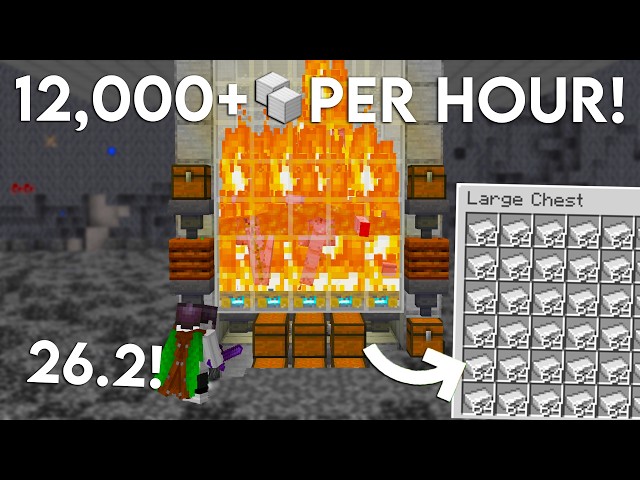 NEW UPDATED Minecraft 26.2 Iron Farm Tutorial | 12000 Iron Per Hour Easy
