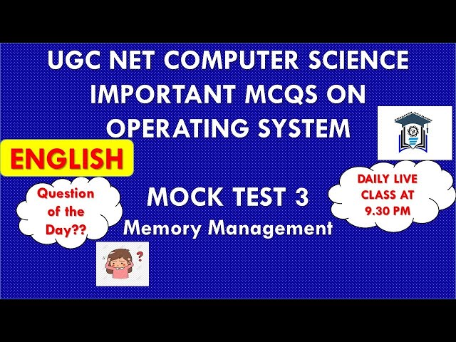 (Mock Test 3) UGC NET Computer Science | Operating System MCQs | TNSET 2021 | Memory Management