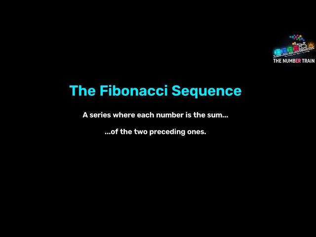 Counting and generating the Fibonacci Sequence (A Satisfying Math Animation) with sound
