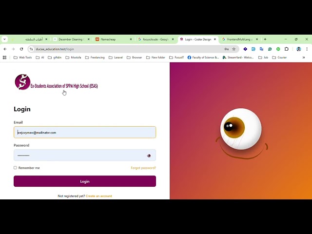 A client asked me to create a different login page.