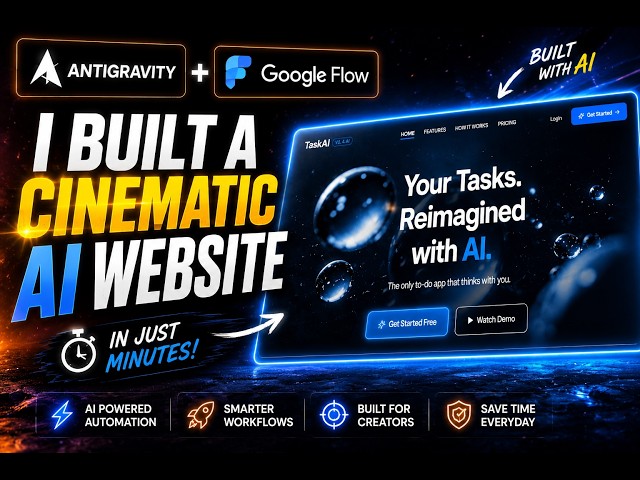 Google Flow + Antigravity IDE = Insane Cinematic AI Websites