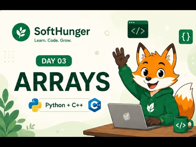 Arrays Explained in Python & C++ | Day 03 | 100 Days of DSA