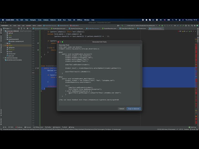 Generating Unit Tests Java