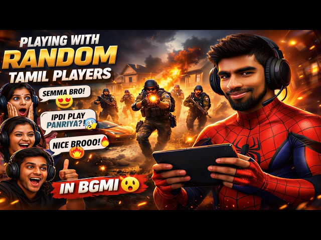 🔥SPIDERMAN EVENT Playing With RANDOM TAMIL PLAYERS in BGMI😱#bgmilive #bgmitamil #blacktamilan