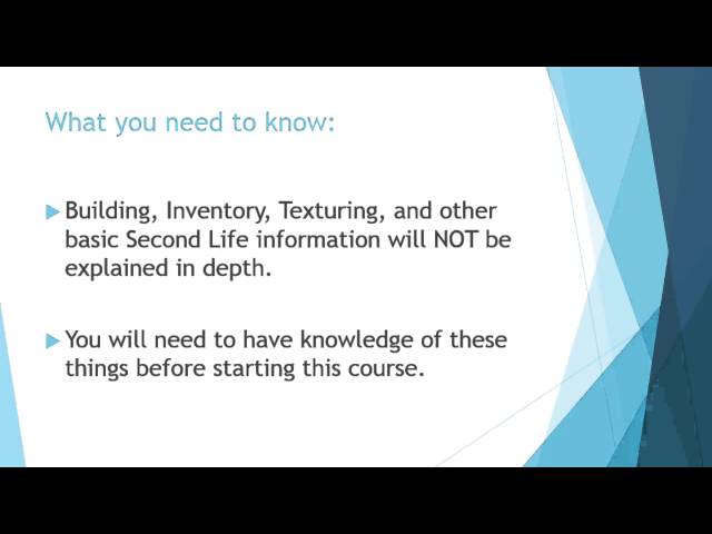 Introduction to Linden Scripting - Episode 1 - Introduction to this course
