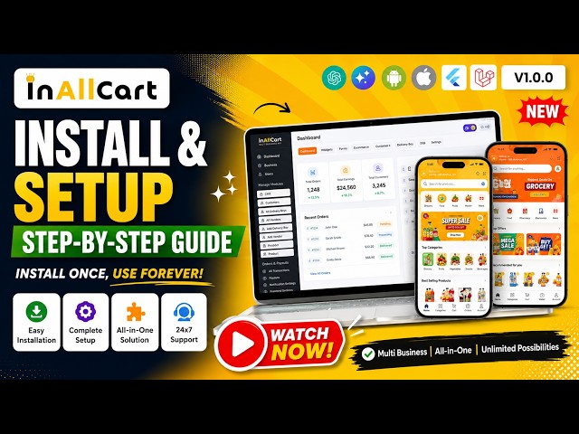 Inallcart super code is live in codecanyon | inallcart customization | inallcart installattion setup