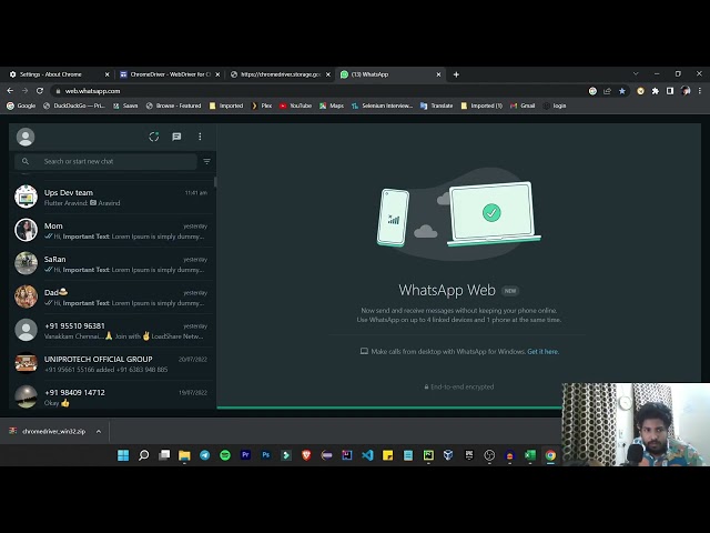 WhatsApp python-selenium automation- தமிழில்