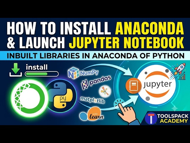 How to Install Anaconda & Launch Jupyter Notebook #pythoninstallation #toolspackacademy #python