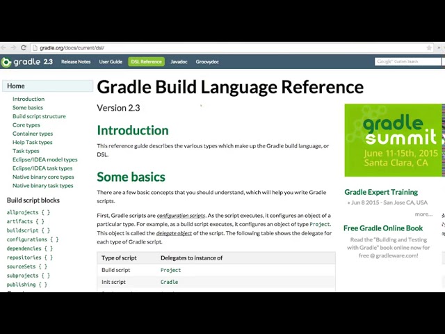 25   Gradle DSL Reference