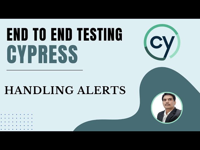 Part 9: Cypress E2E Web Automation | Interacting with Elements | Alerts