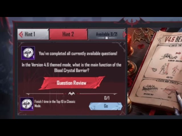 IN THE VERSION 4.6 THEMED MODE WHAT IS THE MAIN FUNCTION OF THE BLOOD CRYSTAL BARRIER?
