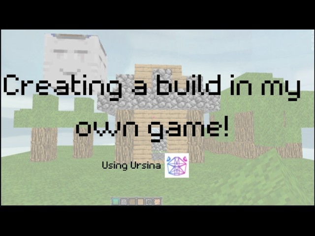Building in MY minecraft!