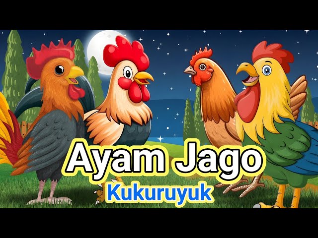 Kids Songs 🇮🇩 Cock-a-doodle-doo | The Rooster Crows | Viral Song for Kids & Toddlers