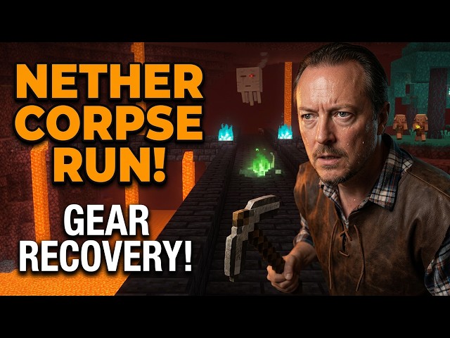 Starting Minecraft Anew 29! Nether Corpse Run, Piglin Trading & Ghast Spotting!