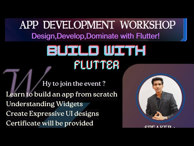 App Development Workshop (Build With Flutter)