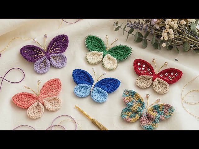 #crochet #crochetcrosai #knitting #handmade #crocheting #flowers #butterfly #crochetpattern