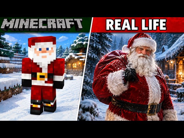 Minecraft  VS  Real Life  (Santa Claus)