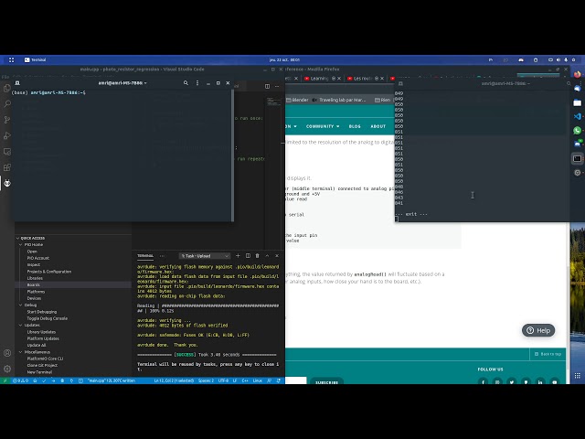Print serial data to linux terminal with arduino
