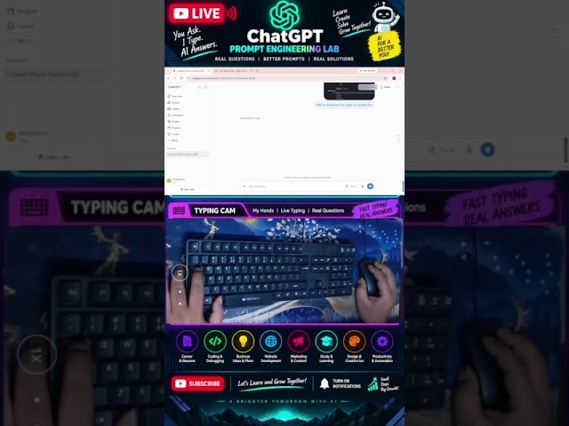LIVE TYPING CAM | ChatGPT Prompt Engineering
