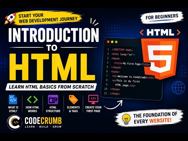 Introduction to HTML | Learn HTML Basics from Scratch | Web Development for Beginners