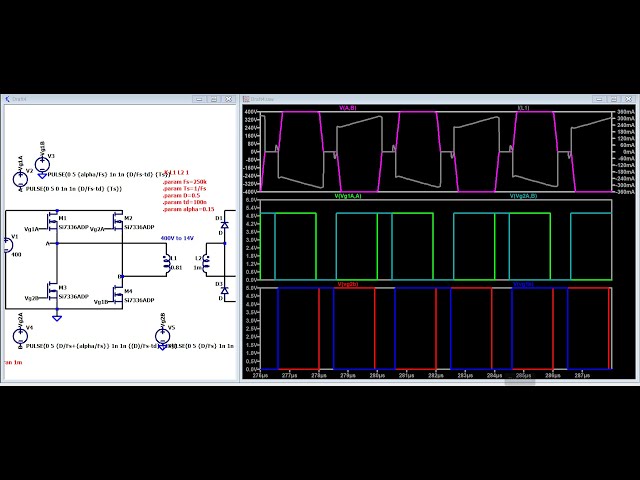[LTSPice] PSFB (Phase Shift Full Bridge)