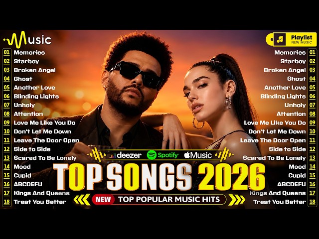 Billboard 2026 🍀 Top Hits 2026 🍁 The Weeknd, Maroon 5, Ed Sheeran, Justin Bieber, Dua Lipa, Adele