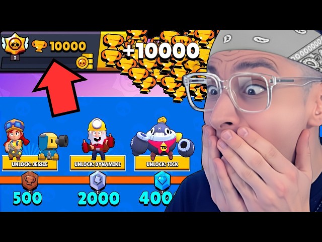 ASSURDO! 10.000 TROFEI dopo 14 GIORNI in UN VIDEO su Brawl Stars!