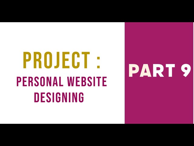 Part 9 | Project 1 | Web Designing Malayalam Tutorial
