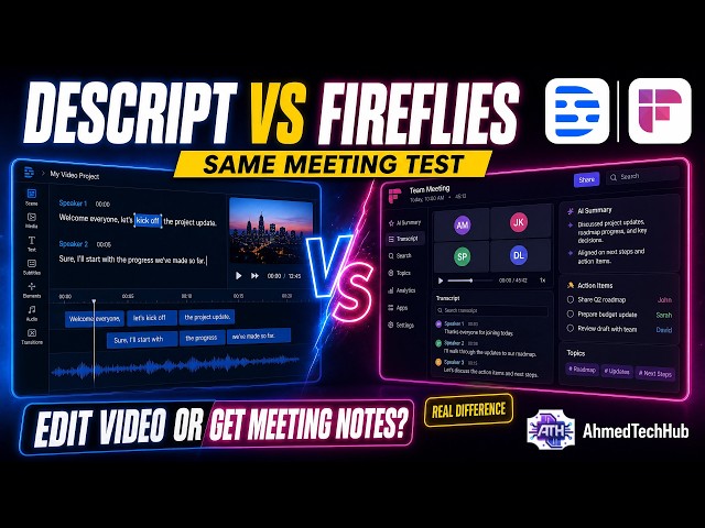 I Tested the Same Meeting in Descript vs Fireflies — Here's the Real Difference