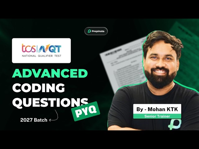 TCS NQT On Campus 2027 Advanced Coding Questions & Answers | Previous Year Coding Questions of TCS