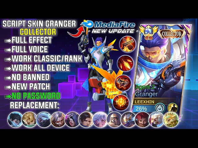 NEW Script Skin Granger Collector Agent Z No Password | Full Effect Voice | New Patch