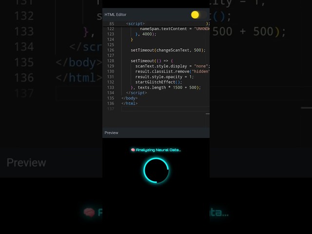 🔍 This Scanner Knows Your Name… Try It Now! 😱 #coding #programming #animation